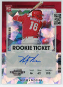 Mickey Moniak Autographed 2021 Panini Contenders Optic Rookie Ticket Cracked Ice Card #138