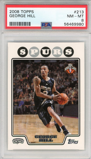 George Hill 2008 Topps Rookie Card #213 (PSA)