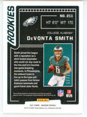 DeVonta Smith Autographed 2021 Panini Obsidian Rookie Patch Card #211