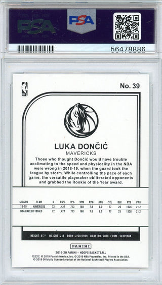 Luka Doncic 2019 Panini Hoops Card #39 (PSA)