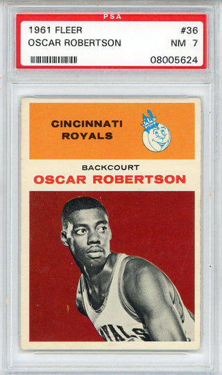 Oscar Robertson 1961 Fleer Card #36 (PSA NM 7)