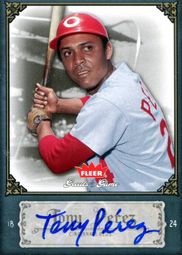 Tony Perez Autographed Fleer Card