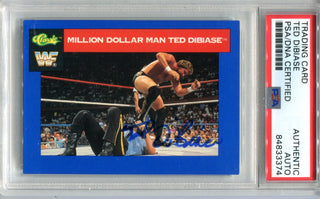 Ted DiBiase Autographed 1991 Classics #59 WWF Card (PSA AUTO AUTH)