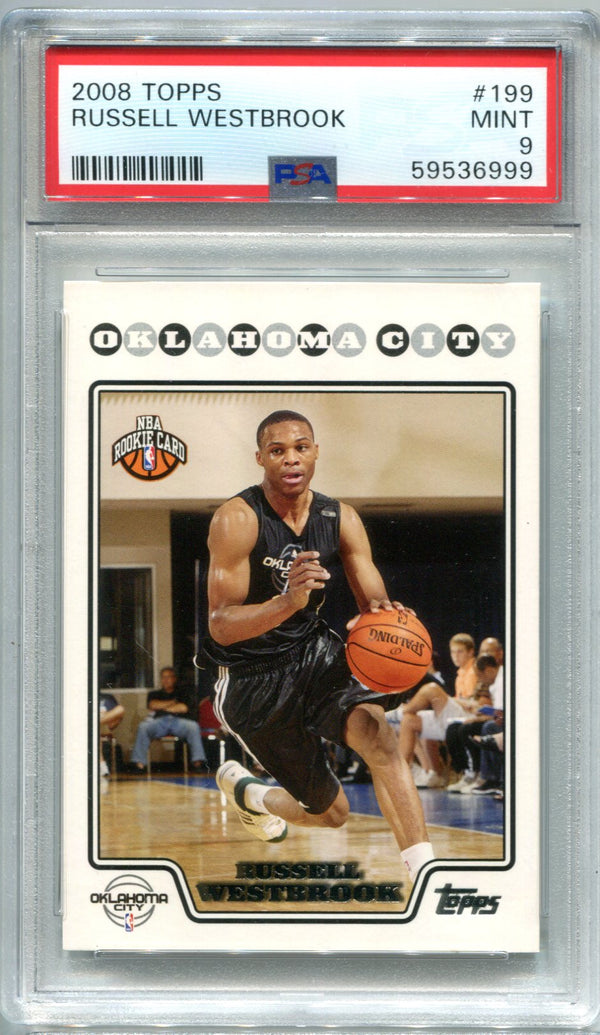 Russell Westbrook 2008 Topps #199 PSA Mint 9 Card