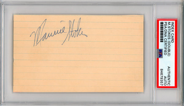 Maurice Stokes Autographed 3x5 Index Card (PSA)