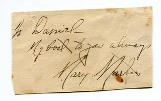 Mary Martin Autographed Cut (JSA)