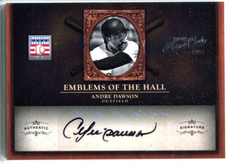 Andre Dawson 2012 Panini Emblems of the Hall Autographed Card #9/25