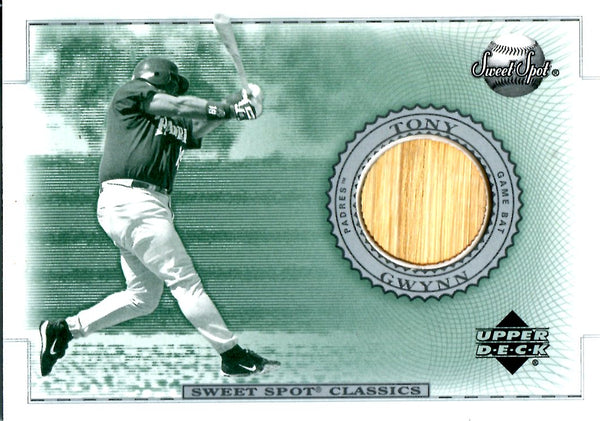 Tony Gwynn 2002 Upper Deck Game Used Bat Card