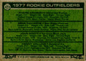 Autographed Andre Dawson, Gene Richards, John Scott, & Denny Walling 1977 Rookies Outfielders