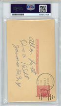 Frank Baker Autographed Government Postcard (PSA)