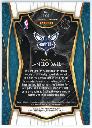 LaMelo Ball 2021 Panini Select Premier Level Rookie Card #183