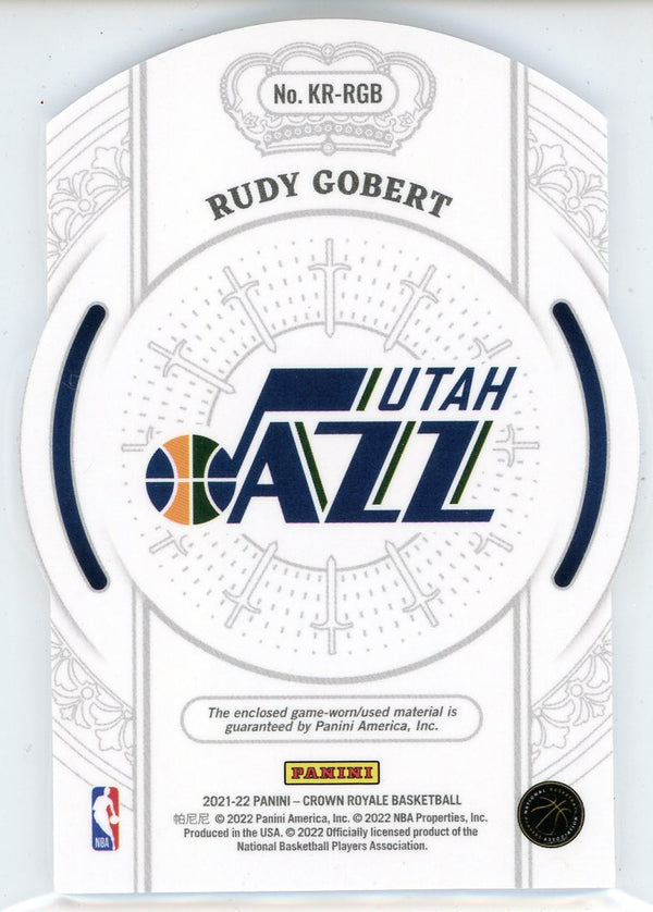 Rudy Gobert 2021-22 Panini Crown Royale Knights of the Round Table Patch Card #KR-RGB