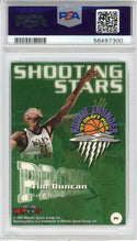 Tim Duncan 1997 Wheels Rookie Thunder Shooting Stars Promo Card #P1 (PSA)