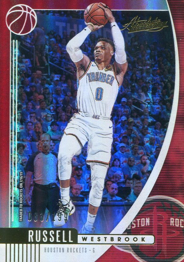 Russell Westbrook 2019-20 Panini Absolute Red Insert Card 83/199