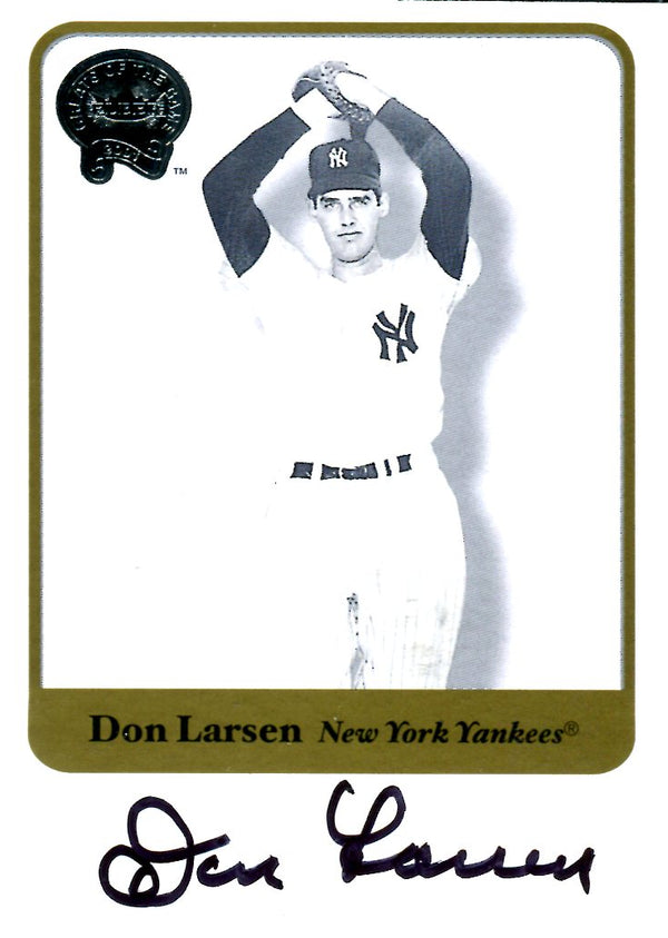 Don Larsen 2001 Fleer Autographed Card