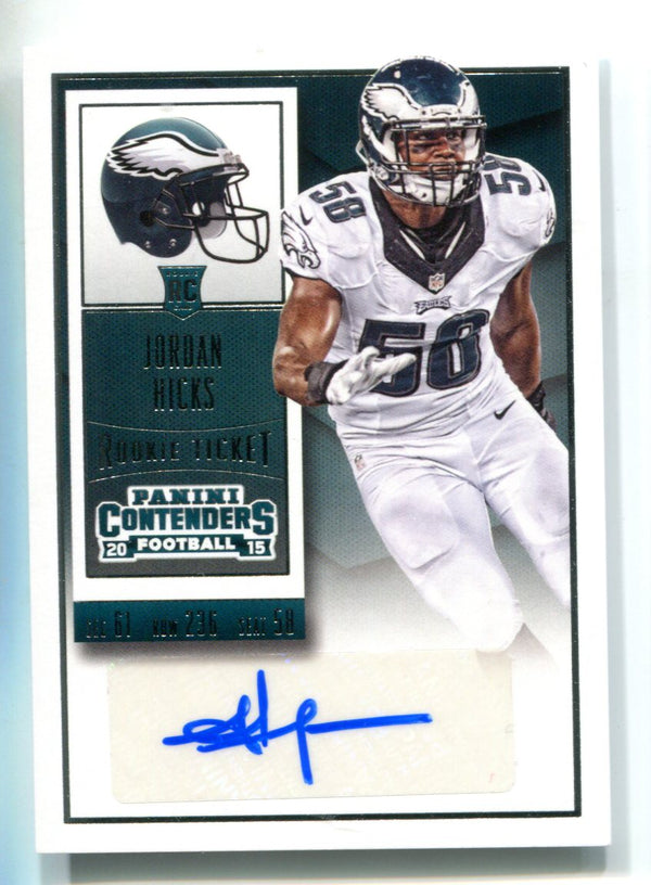 Jordan Hicks 2015 Panini Contenders #286 Autographed Card