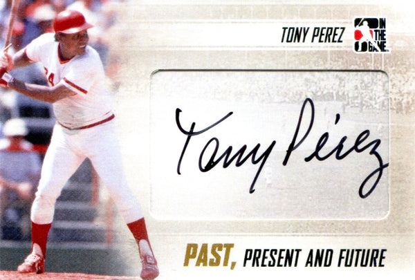 Tony Perez Autographed In The Game Card