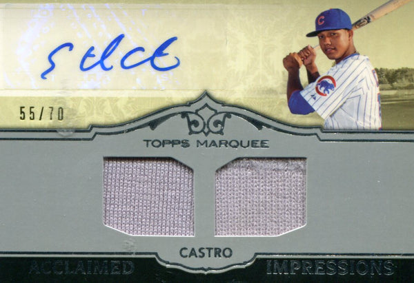 Starlin Castro Autographed Topps Jersey Card #55/70