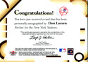 Don Larsen 2001 Fleer Autographed Card