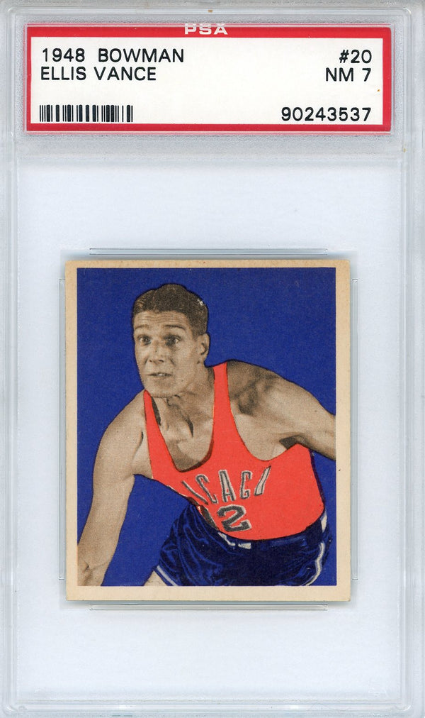Ellis Vance 1948 Bowman Card #20 (PSA NM 7)