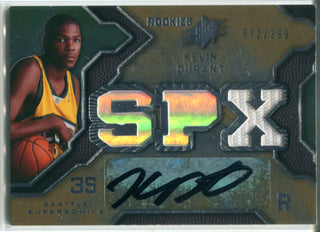 Kevin Durant Autographed 2007-08 Upper Deck SPx Rookie Jersey Card /299