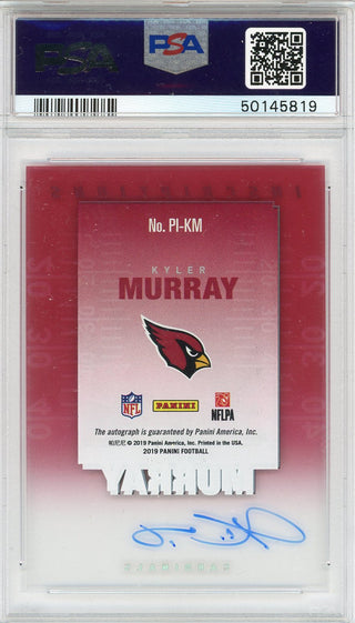 Kyler Murray 2019 Panini One Pinnacle Inscriptions Rookie Card #PIKM (PSA)