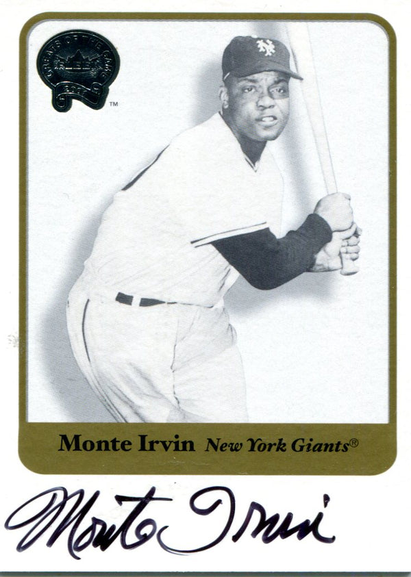 Monte Irvin Autographed Fleer Card