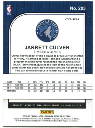 Jarrett Culver 2019-20 Panini NBA Hoops #203