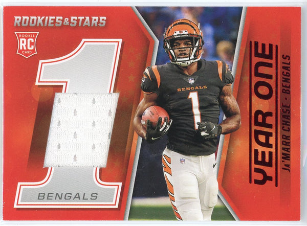 Ja'Marr Chase 2021 Panini Rookies & Stars Year One Rookie Patch Card #5