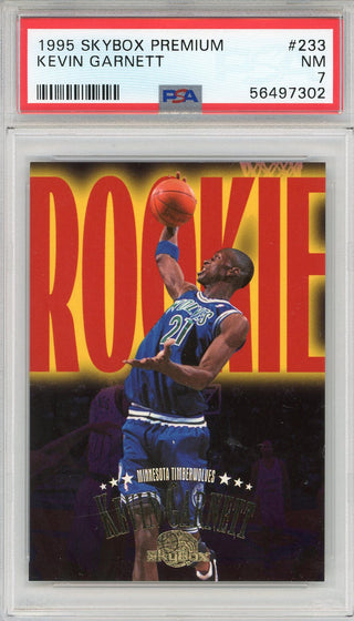 Kevin Garnett 1995 skybox Premium Rookie Card #233 (PSA)