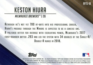 Keston Hiura 2019 Bowman Chrome Card