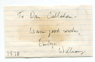 Emlyn Williams Autographed Cut (JSA)