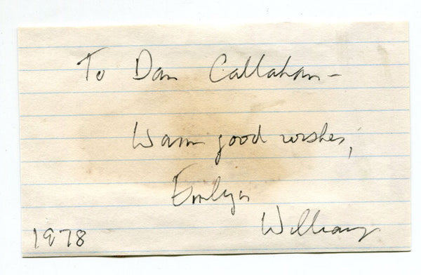Emlyn Williams Autographed Cut (JSA)