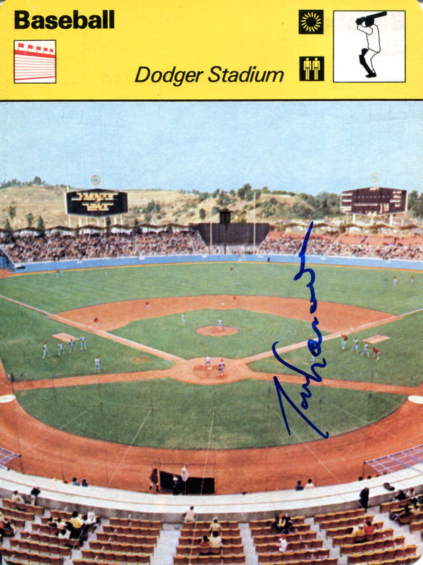 Tom Lasorda Autographed 1979 Focus on Baseball Card (JSA)