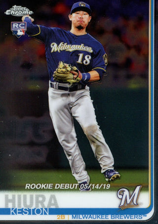 Keston Hiura 2019 Topps Chrome Rookie Card