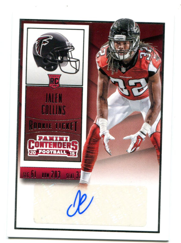 Jalen Collins 2015 Panini Contenders Autographed Rookie Card #117