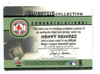 Manny Ramirez 2002 Donruss Game Worn Jersey Card 355/400