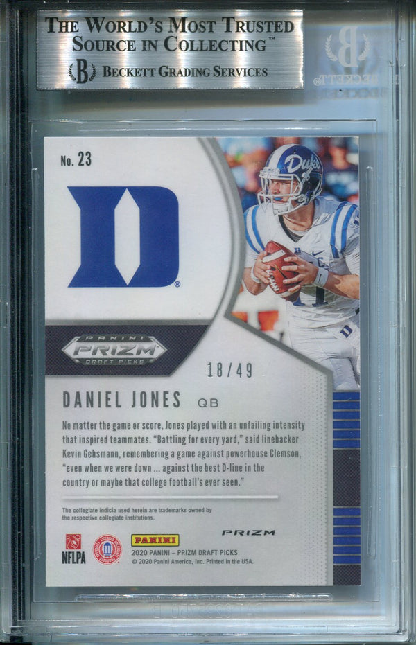 Daniel Jones 2020 Prizm Draft Picks Mojo Card 18/49 (BGS 9)