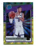 Tyrese Haliburton 2020-21 Panini Rated Rookie Yellow Green Laser Prizm #231
