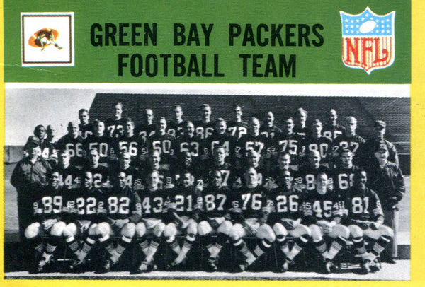 Green Bay Packers 1967 Gum Card