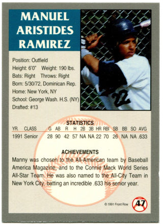 Manny Ramirez Front Row 91' Draft Picks