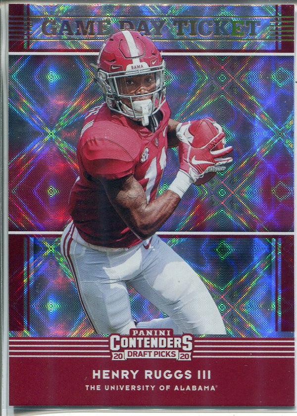 Henry Ruggs III 2020 Contenders Draft Picks Game Day Ticket Rookie Card