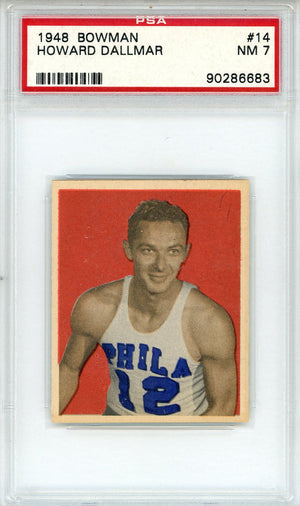 Howard Dallmar1948 Bowman Card #14 (PSA NM 7)