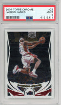 LeBron James 2004 Topps Chrome Card #23 (PSA Mint 9)