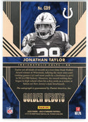 Jonathan Taylor Autographed 2020 Panini Gold Standard Golden Debuts Rookie Card #GD9