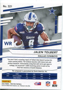 Jalen Tolbert 2022 Panini Prestige Football Cracked Ice Autographed Card /10