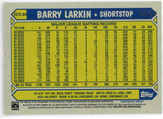 Barry Larkin 2022 Topps Chrome Gold Card #T87C-84