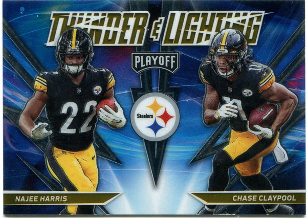 Najee Harris Chase Claypool Panini Playoff Thunder and Lightning 2021 Rookie