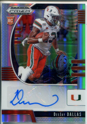 DeeJay Dallas Autographed 2020 Prizm Draft Silver Rookie Card