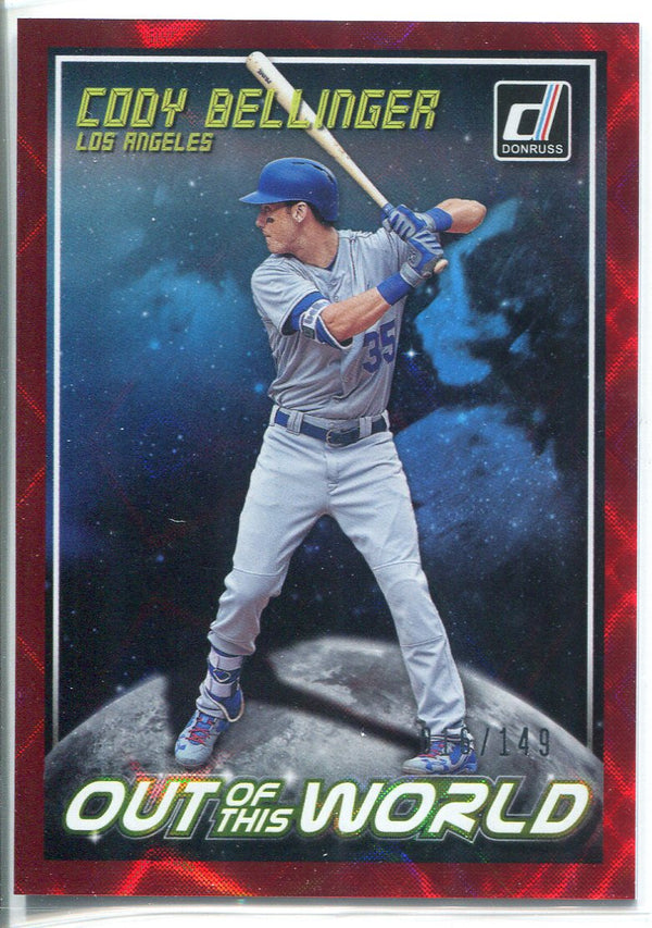 Cody Bellinger 2018 Panini Donurss Optic Out of this World Red Insert Card